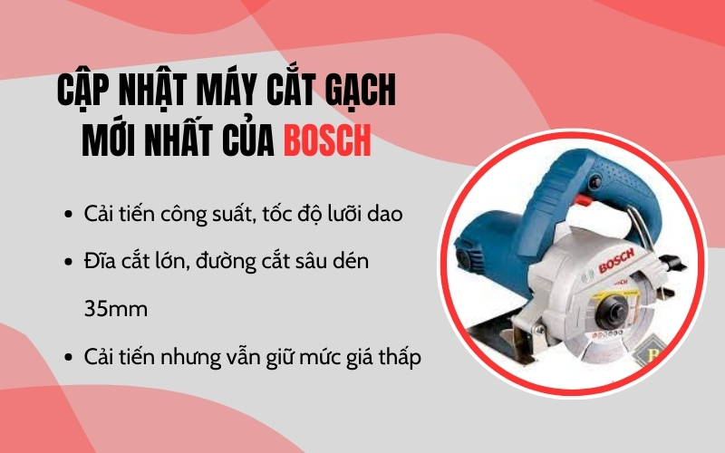 Cập nhật máy cắt gạch mới nhất của Bosch