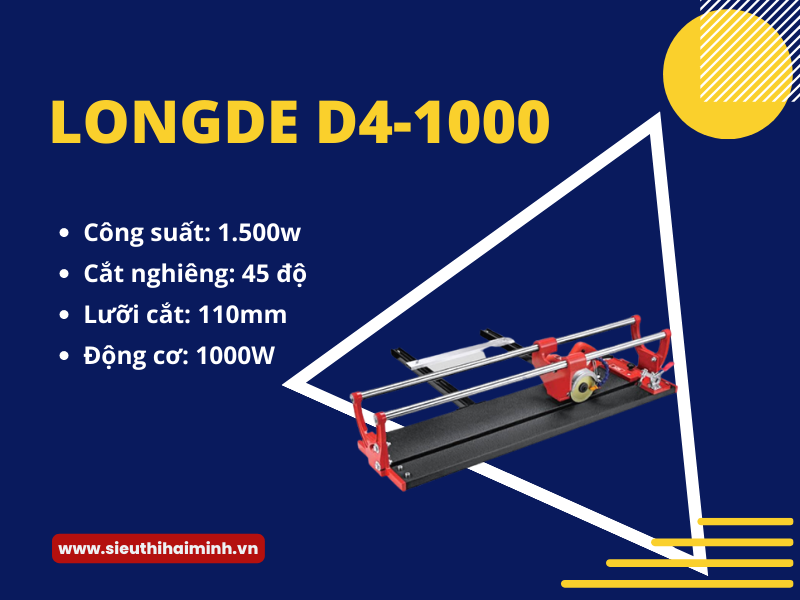 Máy cắt gạch đá chạy điện Longde D4-1000