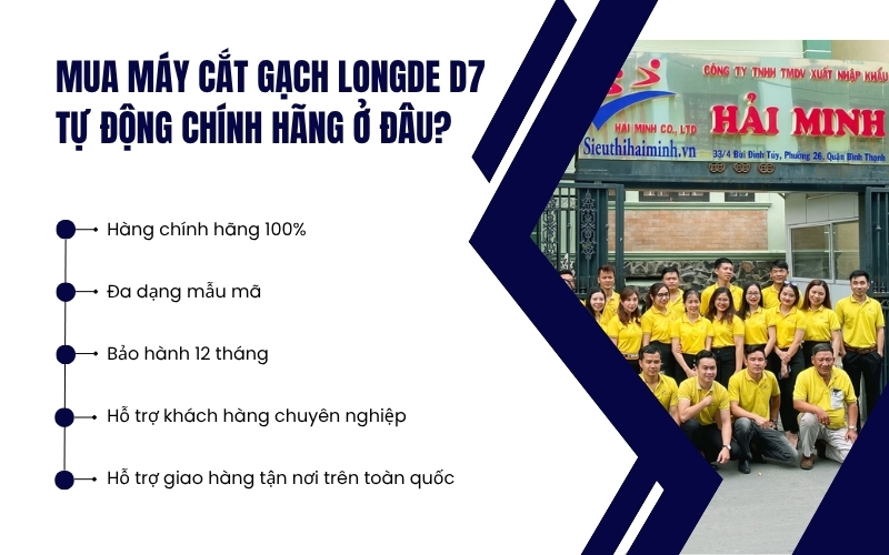 Mua máy cắt gạch LongDe D7 tự động chính hãng ở đâu?