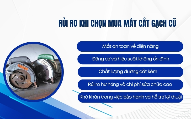 Rủi ro khi chọn mua máy cắt gạch cũ