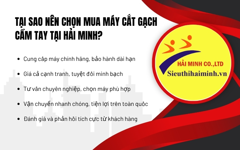 Tại sao nên chọn mua máy cắt gạch cầm tay tại Hải Minh?