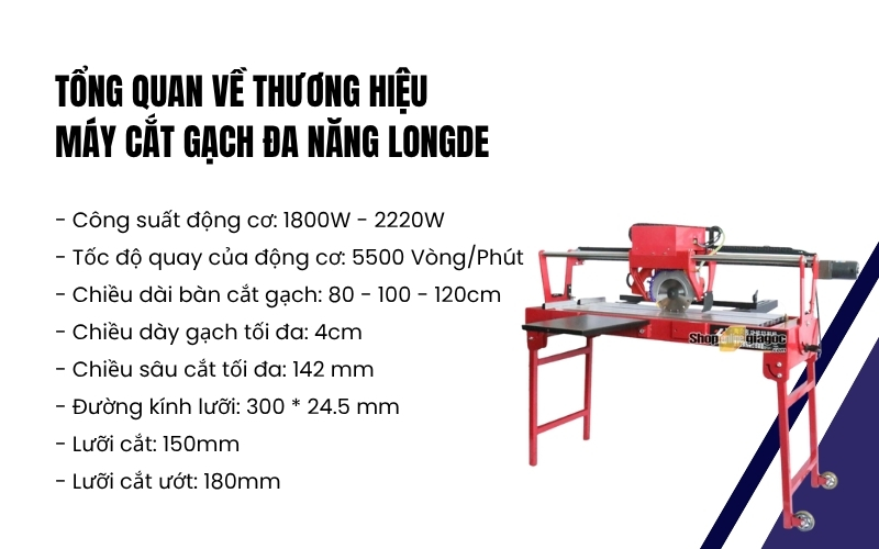 Tổng quan về thương hiệu máy cắt gạch đa năng LongDe