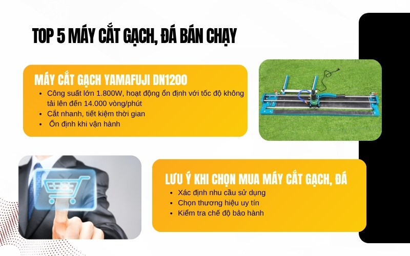 Top 5 Máy Cắt Gạch, Đá Bán Chạy Nhất Năm 2025