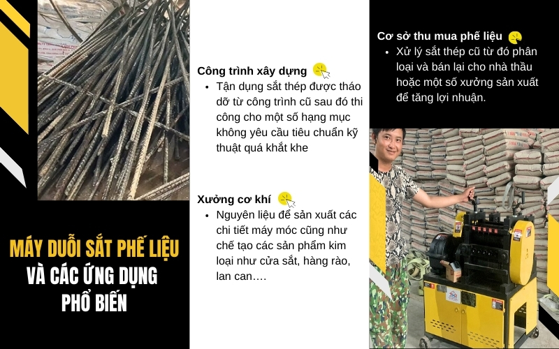 Máy duỗi sắt phế liệu và các ứng dụng phổ biến
