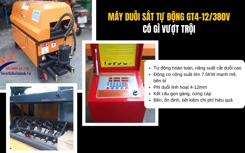 Máy duỗi sắt tự động GT4-12380V có gì vượt trội