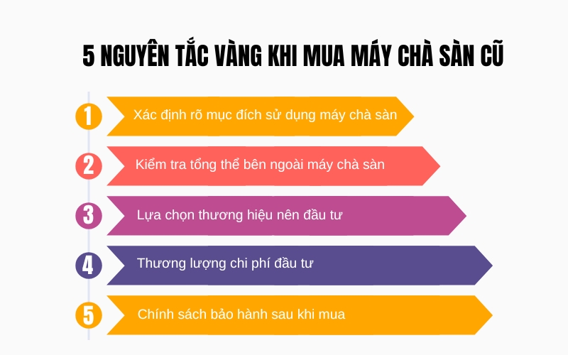 5 Nguyên Tắc Vàng Khi Mua Máy Chà Sàn Cũ