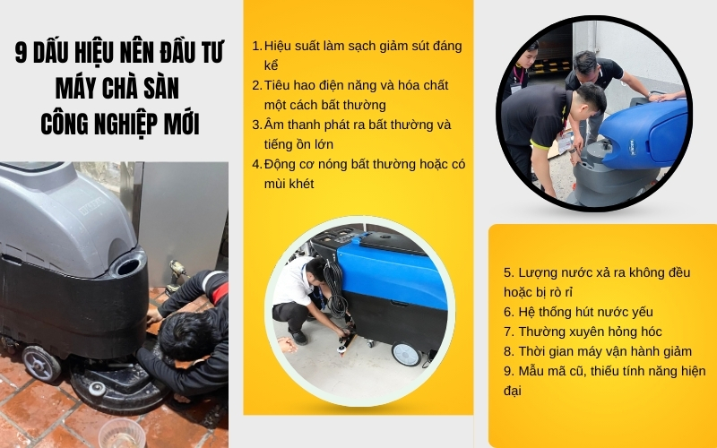 9 dấu hiệu nên đầu tư máy chà sàn công nghiệp mới