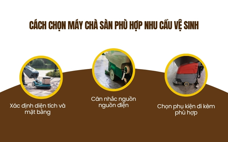 Cách chọn máy chà sàn phù hợp nhu cầu vệ sinh