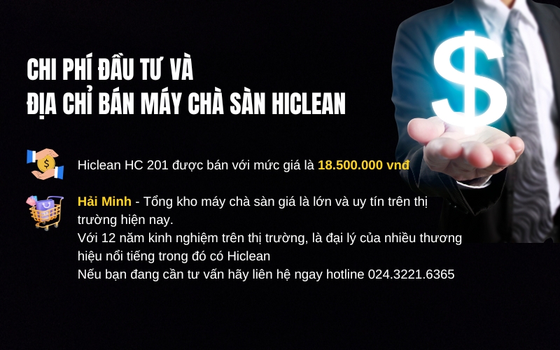 Chi phí đầu tư và địa chỉ bán máy chà sàn Hiclean