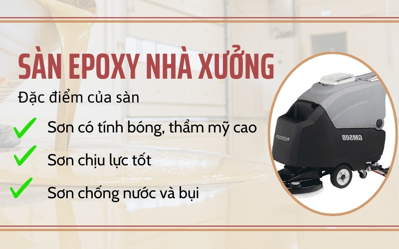 Đặc điểm của sàn epoxy nhà xưởng