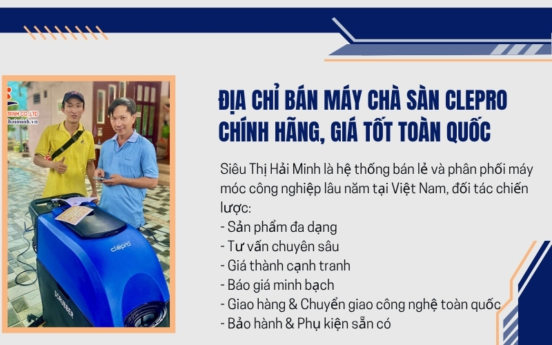 Địa chỉ bán máy chà sàn Clepro chính hãng, giá tốt toàn quốc