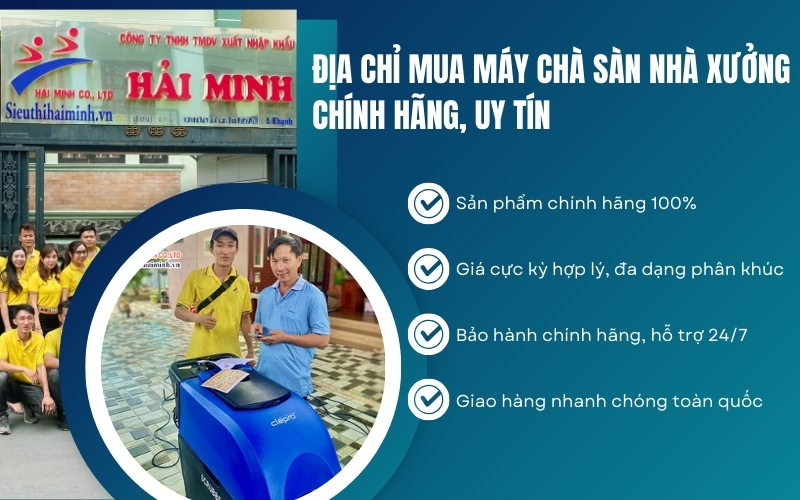 Địa chỉ mua máy chà sàn nhà xưởng chính hãng, uy tín