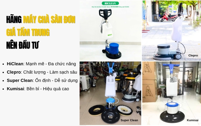 Gợi ý hãng máy chà sàn đơn giá tầm trung nên đầu tư