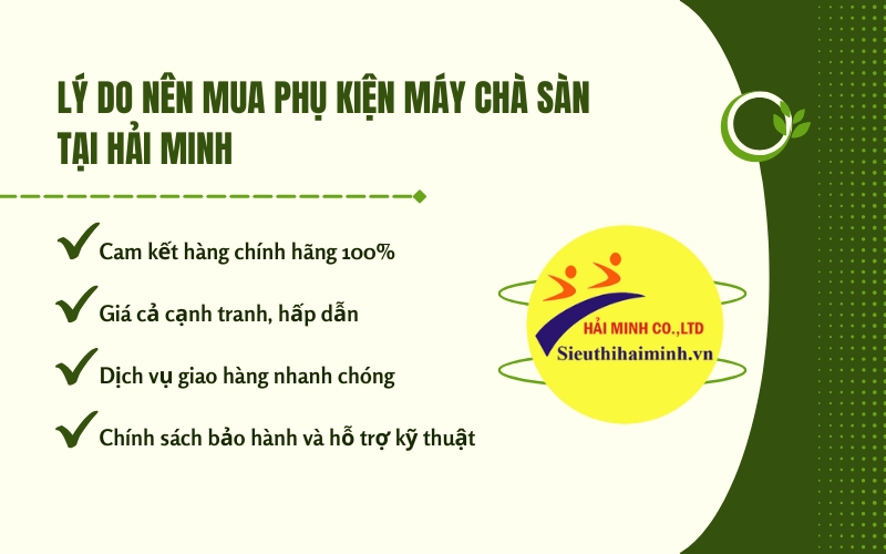 Lý do nên mua phụ kiện máy chà sàn tại Hải Minh
