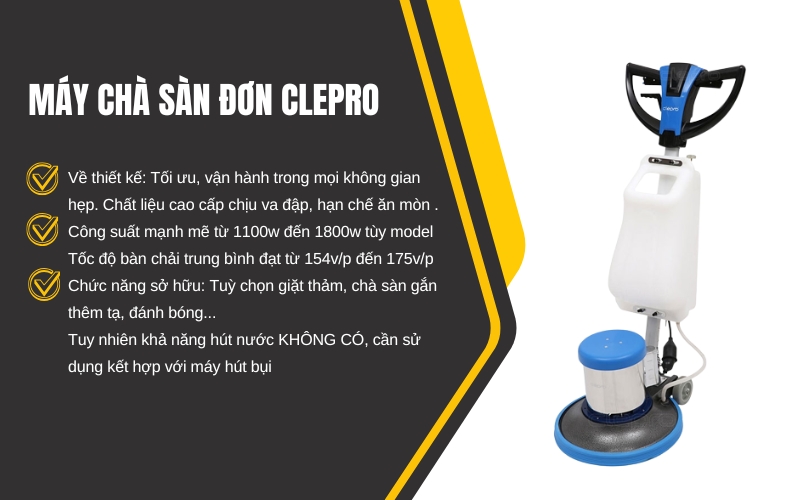 Máy chà sàn đơn Clepro