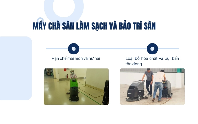 Máy chà sàn làm sạch và bảo trì sàn