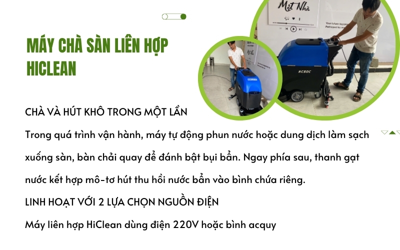 Máy chà sàn liên hợp HiClean  