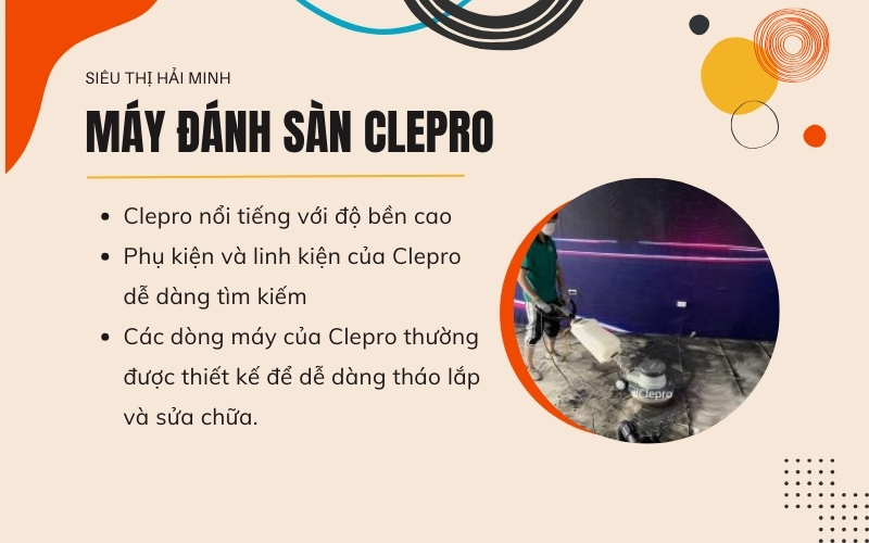 Máy đánh sàn Clepro thanh lý
