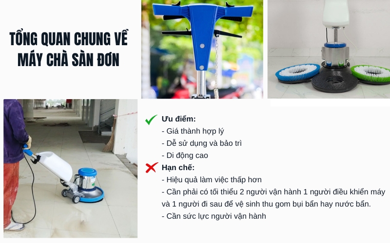 Tổng quan chung về máy đánh chà sàn đơn