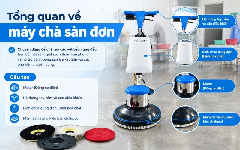 Tổng quan về máy chà sàn đơn