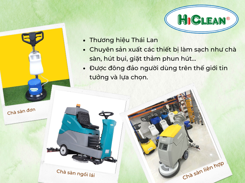 Thương hiệu máy chà sàn Hiclean
