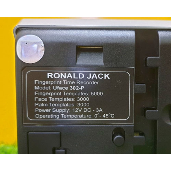 Máy chấm công RONALD JACK Uface 302-P (nhận diện khuôn mặt, vân tay, lòng bàn tay)