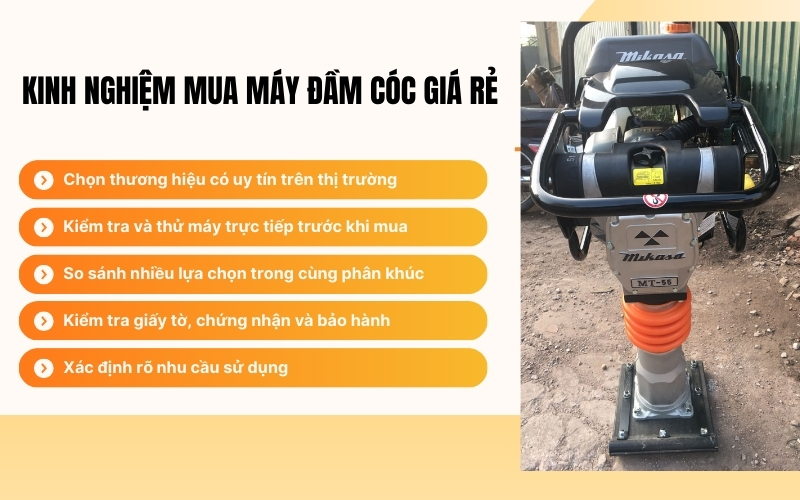 Kinh nghiệm mua máy đầm cóc giá rẻ