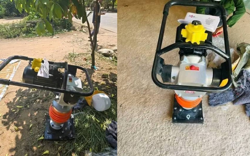 Ưu điểm của máy đầm cóc chạy điện so với máy chạy bằng xăng