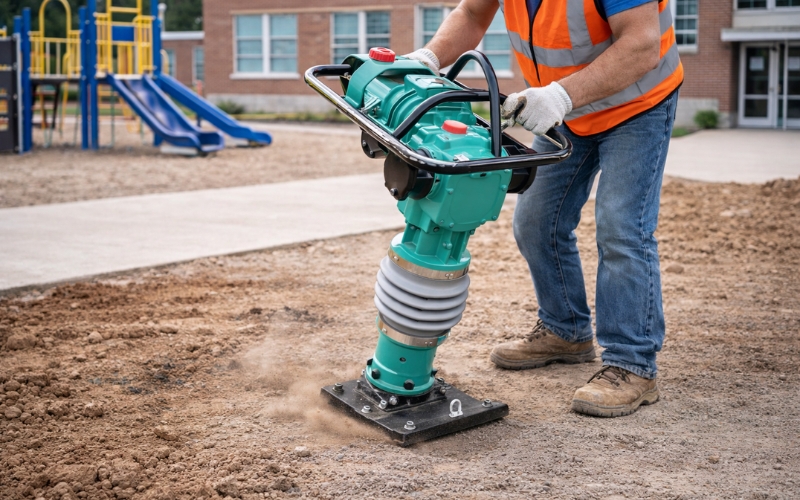 Đầm cóc chạy điện chân vuông (1 pha)