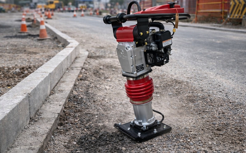 Đầm nền đường, vỉa hè, công trình giao thông nhỏ