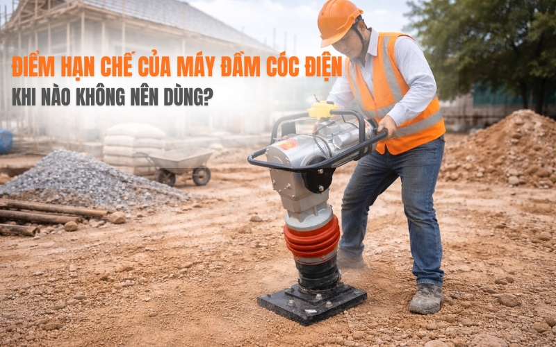 Điểm hạn chế của máy đầm cóc điện
