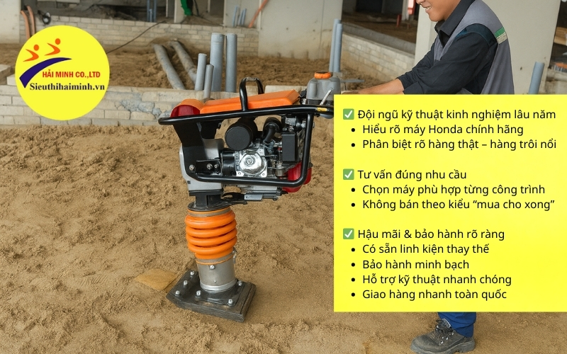 Tiêu chí chọn đơn vị bán máy đầm cóc Honda uy tín