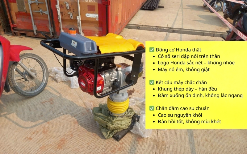 Kinh nghiệm nhận biết máy đầm cóc Honda chính hãng