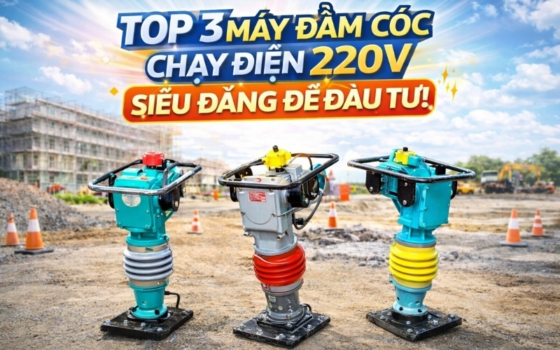 Top 3 máy đầm cóc chạy điện 220v siêu đáng để đầu tư