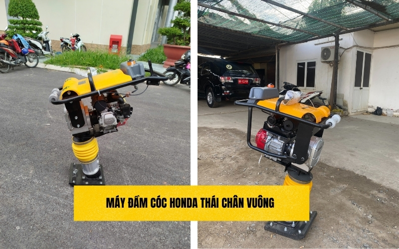Máy đầm cóc Honda Thái chân vuông