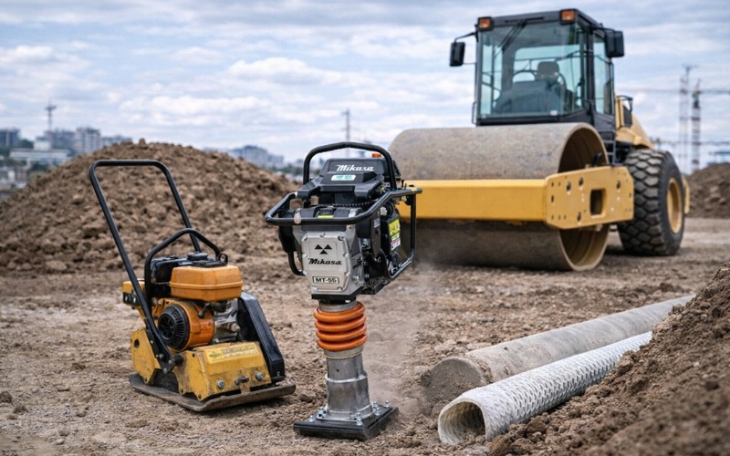 So sánh máy đầm cóc với các thiết bị đầm khác