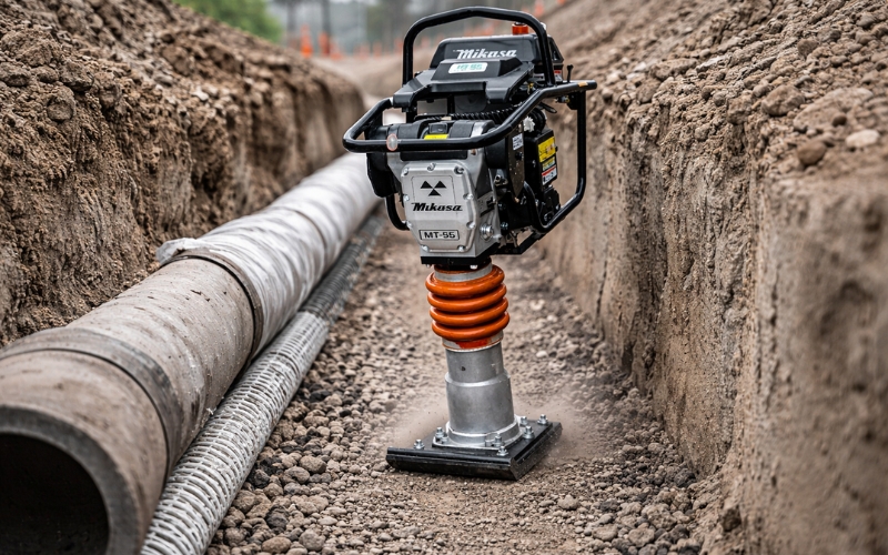 Ứng dụng đầm cóc trong thi công hệ thống hạ tầng kỹ thuật