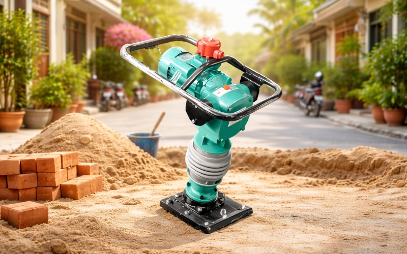 Vì sao cần chọn đúng máy đầm cóc điện trong khu dân cư