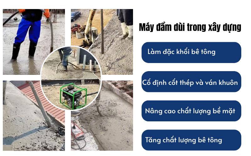 Máy đầm dùi trong xây dựng