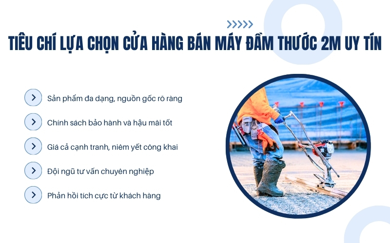 Tiêu chí lựa chọn cửa hàng bán máy đầm thước 2m uy tín