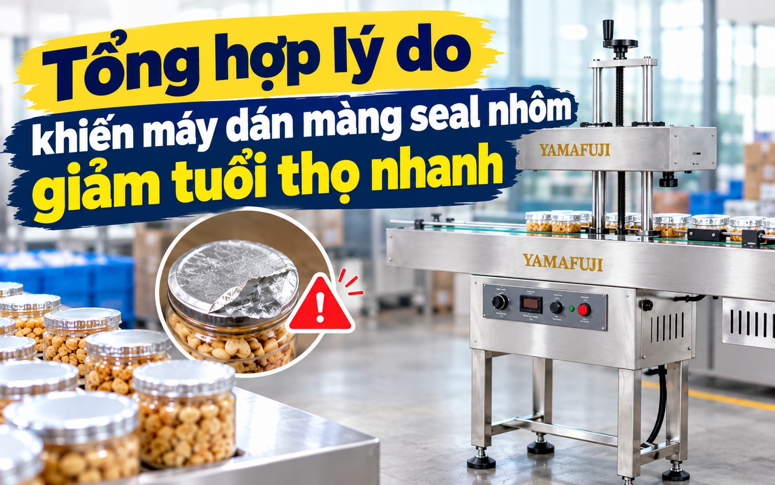 Tổng hợp lý do khiến máy dán màng seal nhôm giảm tuổi thọ nhanh