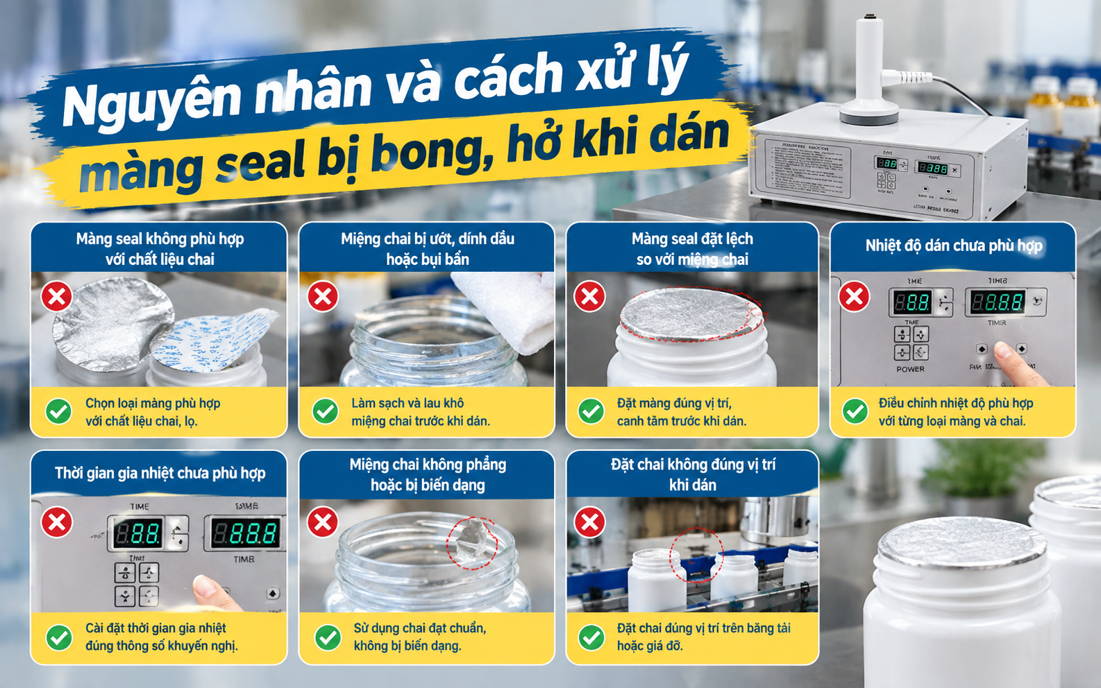 Nguyên nhân và cách xử lý màng seal bị bong, hở khi dán