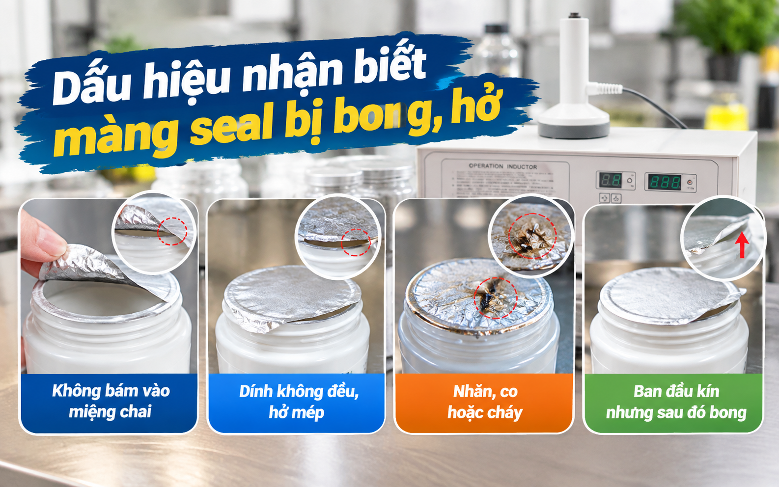 Dấu hiệu nhận biết màng seal bị bong, hở