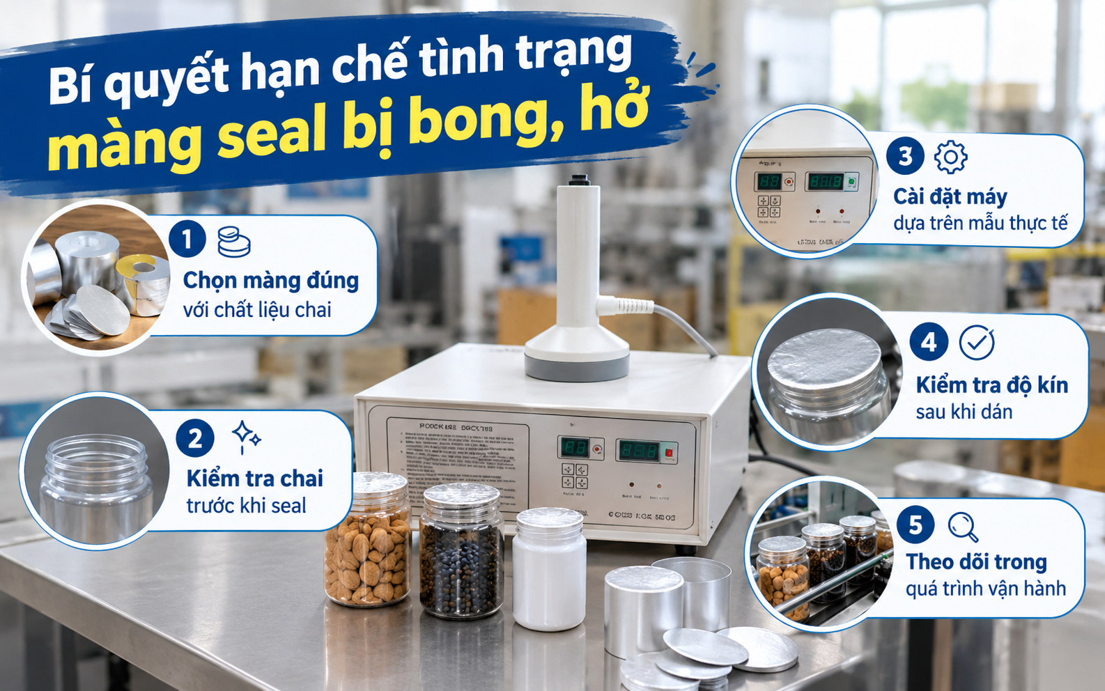 Bí quyết hạn chế tình trạng màng seal bị bong, hở