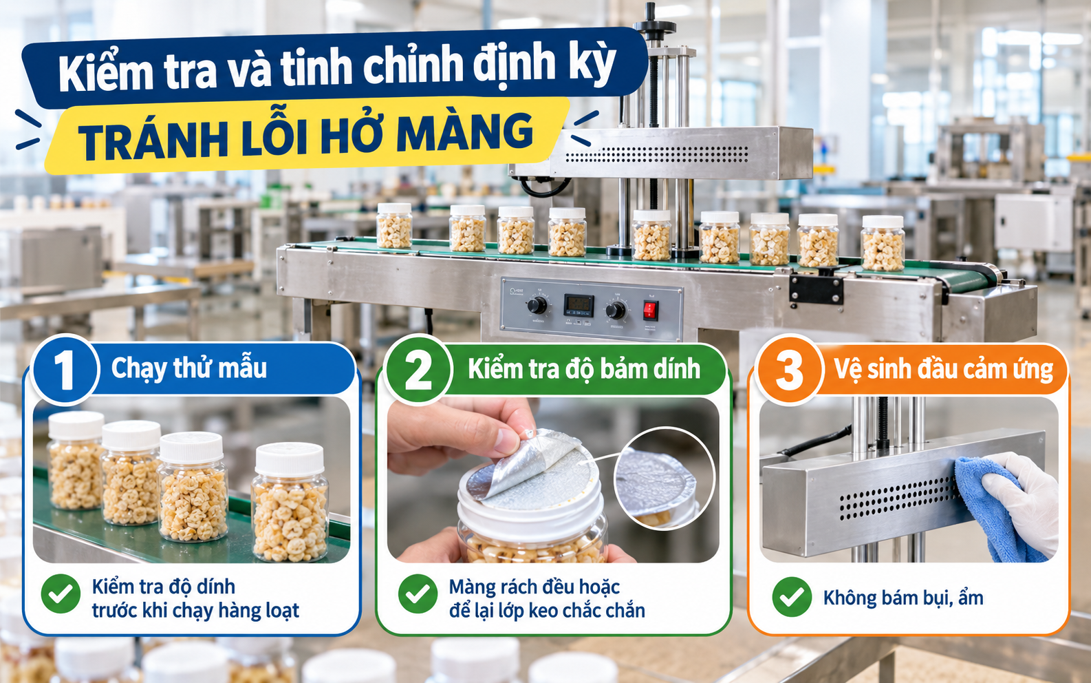 Kiểm tra và tinh chỉnh định kỳ tránh lỗi hở màng