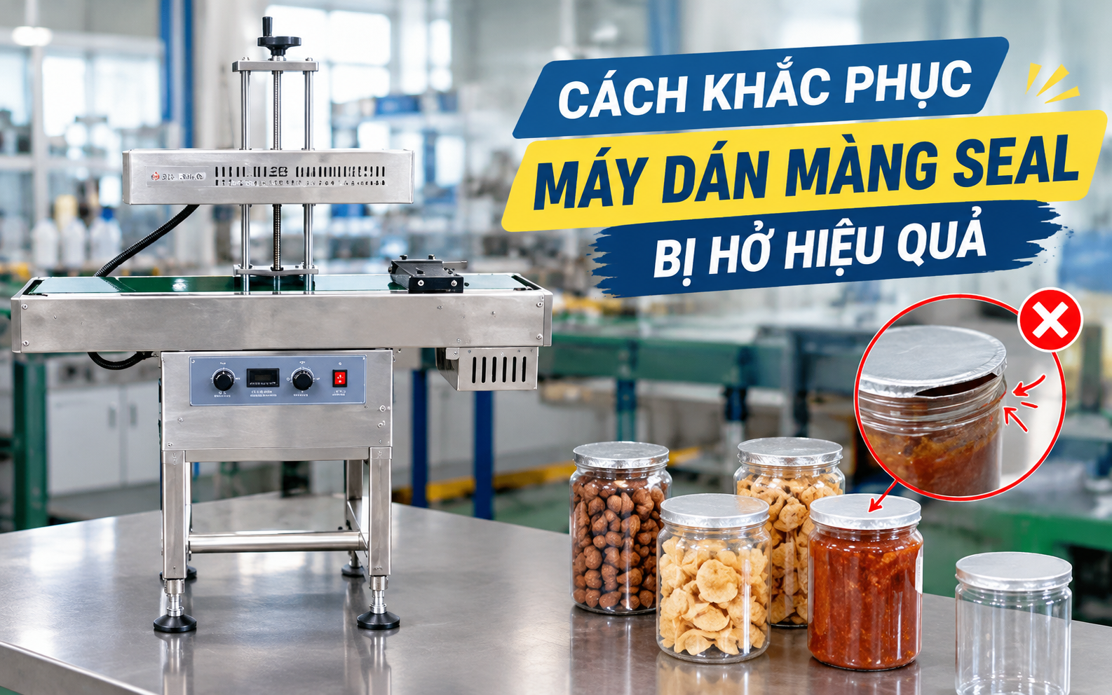 Cách khắc phục máy dán màng seal bị hở hiệu quả