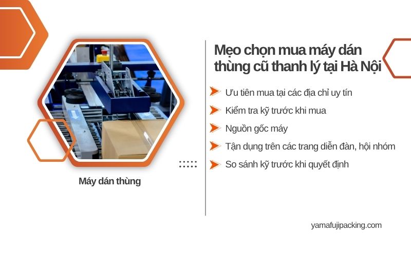 Mẹo chọn mua máy dán thùng cũ thanh lý tại Hà Nội