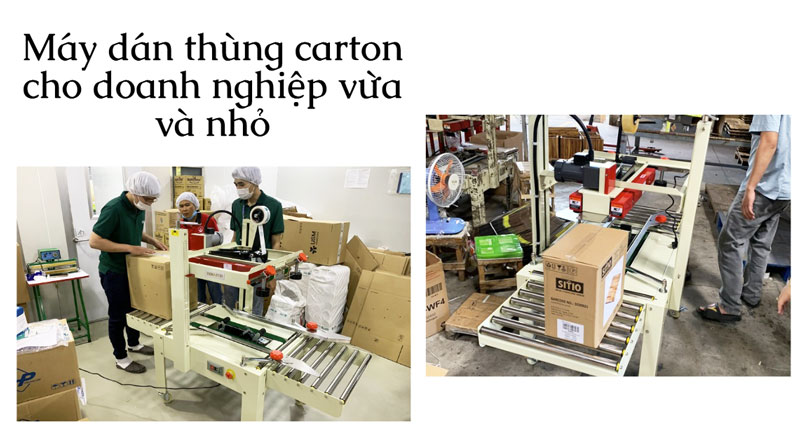 Máy dán thùng carton cho doanh nghiệp vừa và nhỏ
