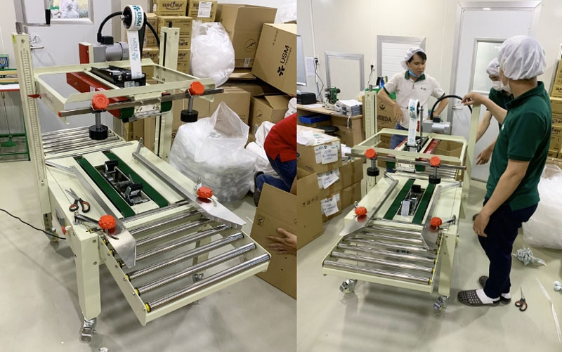 máy dán băng keo thùng carton Yamafuji FXJ6050