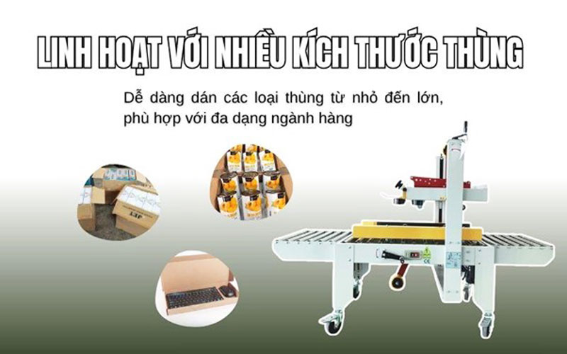 Máy dán thùng carton mang lại hiệu suất đóng gói cao 